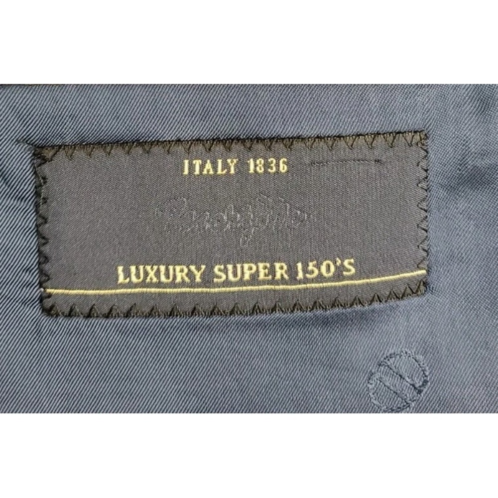 David Donahue Blazer Men 46 R Charcoal Marzotto Wool Super 150s Double Vented - Picture 9 of 16